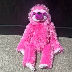Plush Pink Sloth Toy